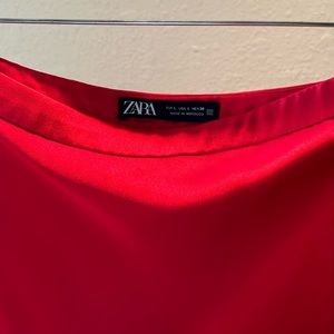 Zara satin effect midi skirt